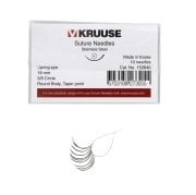 Kruuse-Vet Sütür İğnesi. Spring Eye. 3/8. Yuvarlak. 18 mm. 10/pk
