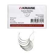 Kruuse-Vet Sütür İğnesi. Spring Eye. 1/2. Yuvarlak. 38 mm. 10/pk