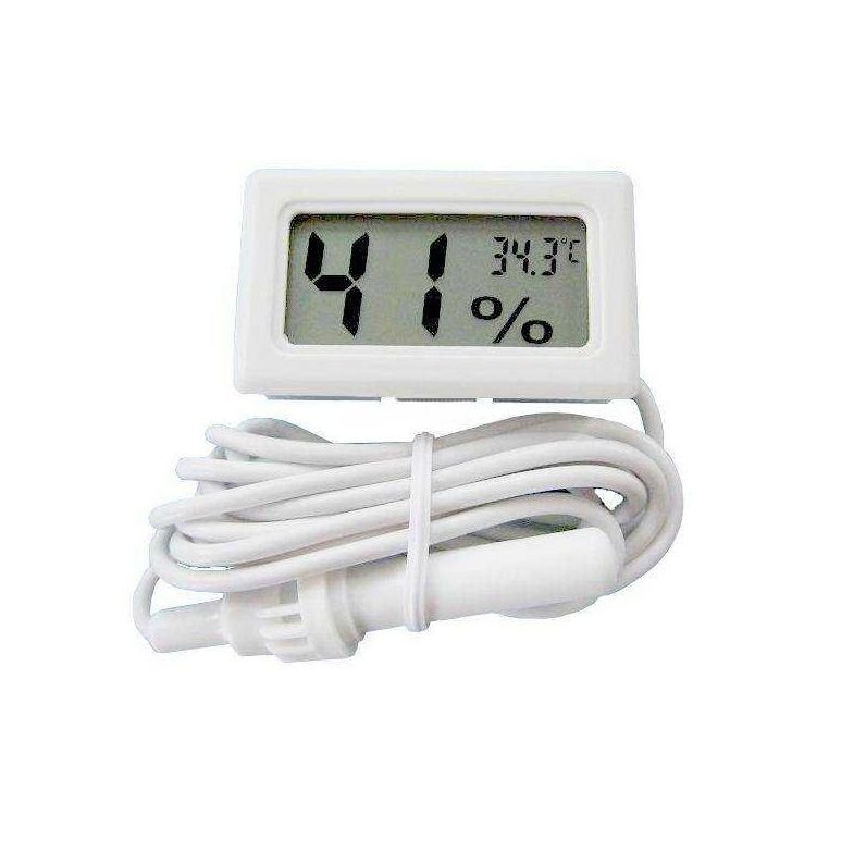 Termometre - Higrometre. Dijital. Problu. Kuluçka Tip. Beyaz ( Nem ve Sıcaklık Ölçer )