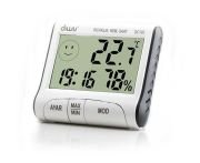 Diwu Termometre-Higrometre DC102 (Nem ve Sıcaklık Ölçer) Saatli