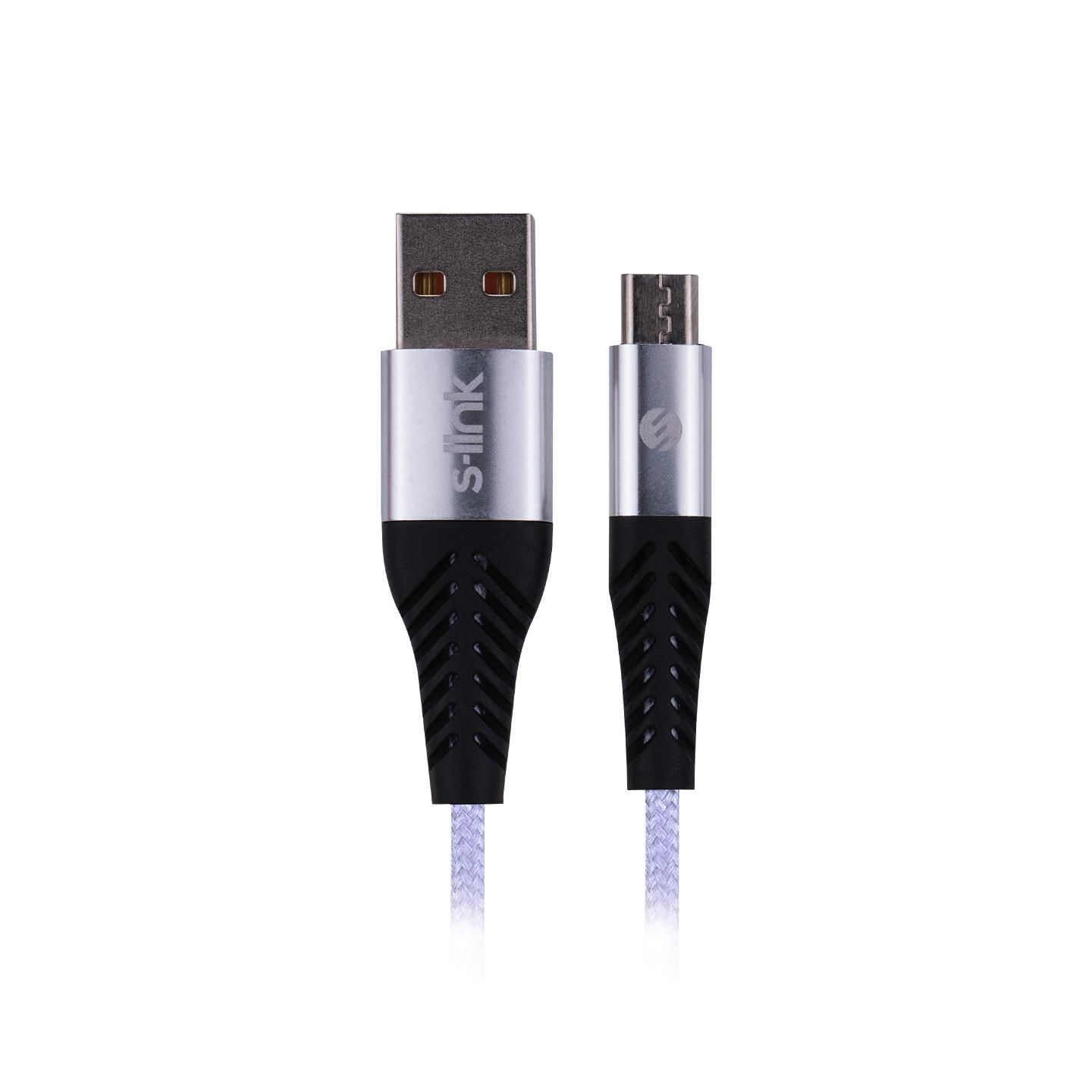 S-link SL-STM55M 3A Fast Şarj Micro Usb Gri Data