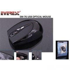 Everest Sm-76 Usb Siyah Optik Makaralı Mini Mouse