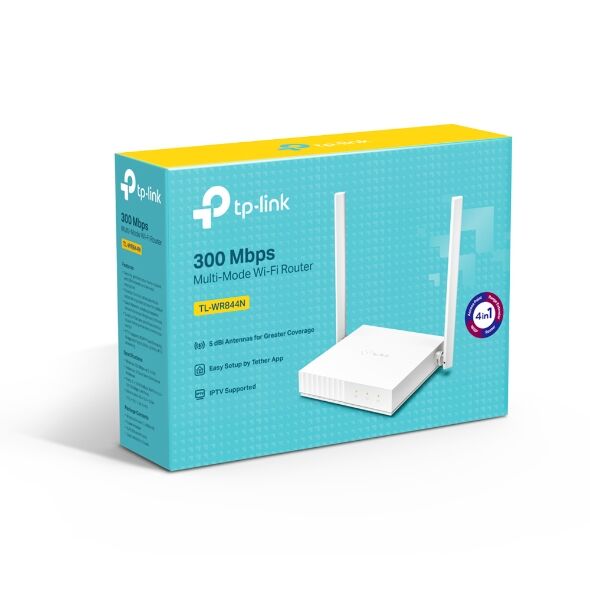 TP-LINK TL-WR844N 2.4Ghz 300Mbps KABLOSUZ COKLU MODE  4 PORTLU 2x ANTEN AP ROUTER