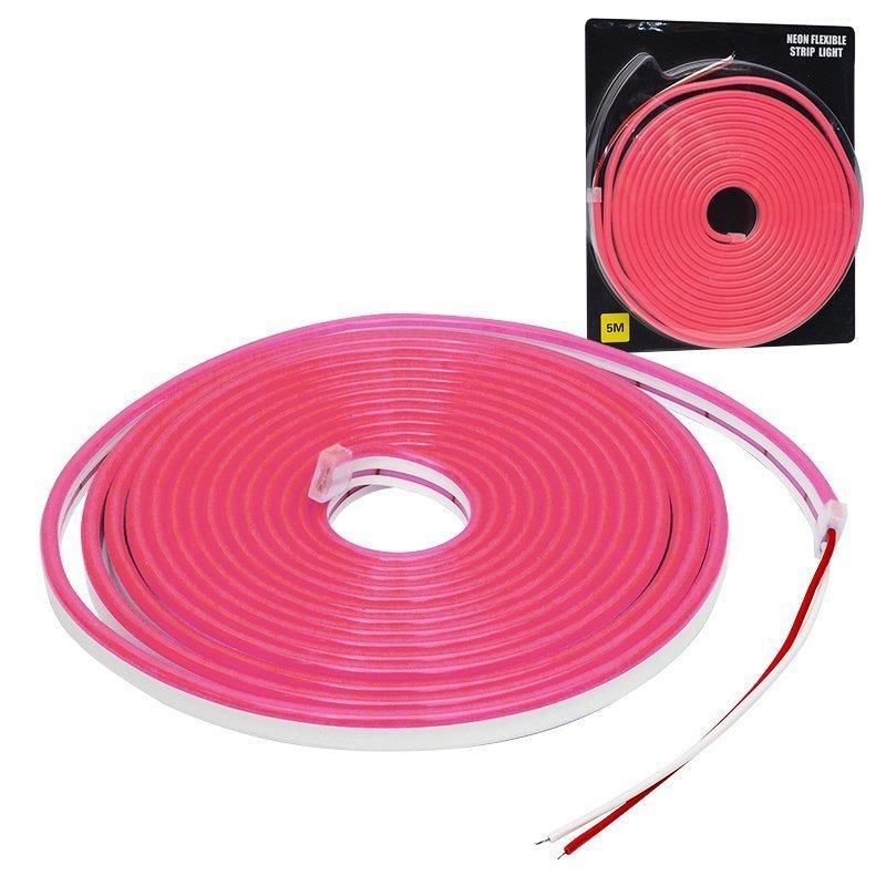 12 V 6 MM Neon Led Pembe 5mt