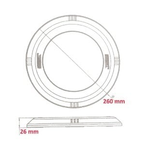 Flat Sıva Üstü Işıl Serisi RGB Led Havuz Lambası 4 Kablolu