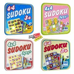 3 Yaş 4x4 Sudoku 4'lü Set
