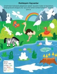 Meraklı Çocuklar İçin Hayvanlar - Eğlenceli Öğretici Aktivite Kitabı