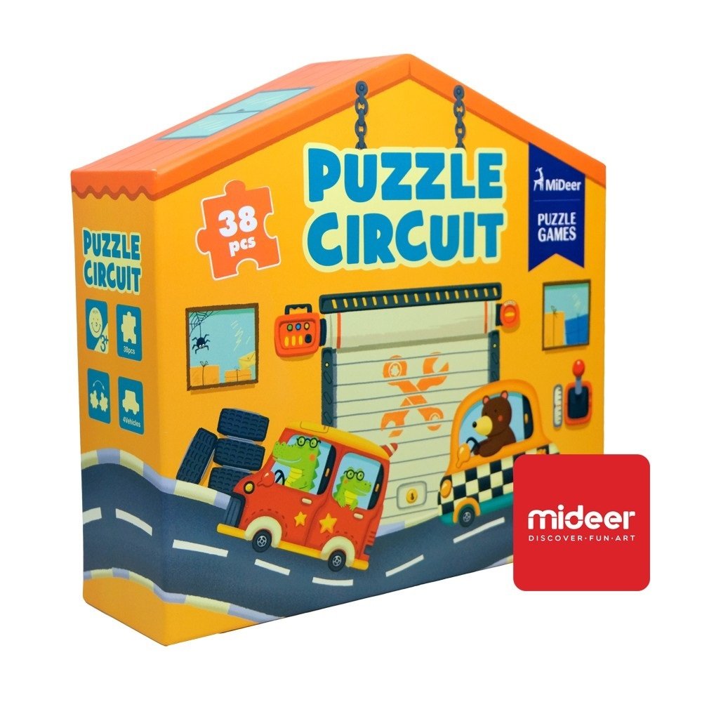 Mideer Puzzle Circuit - 38 Trafik Parkuru Bulmacası