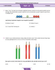 7.Sınıf Zihin Çalıştıran Eğlenceli Kanguru Matematik Soruları