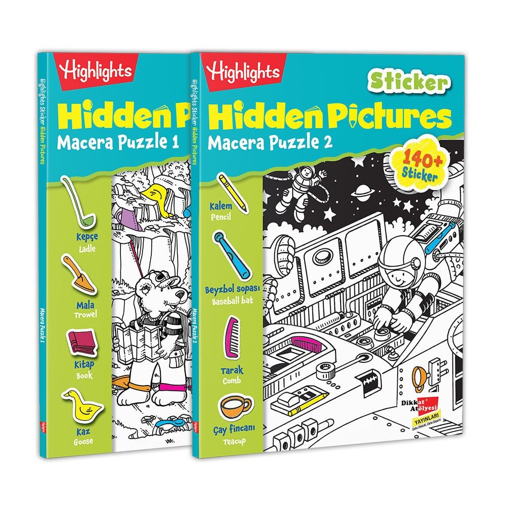 Sticker Hidden Pictures Macera Puzzle 2'li Set