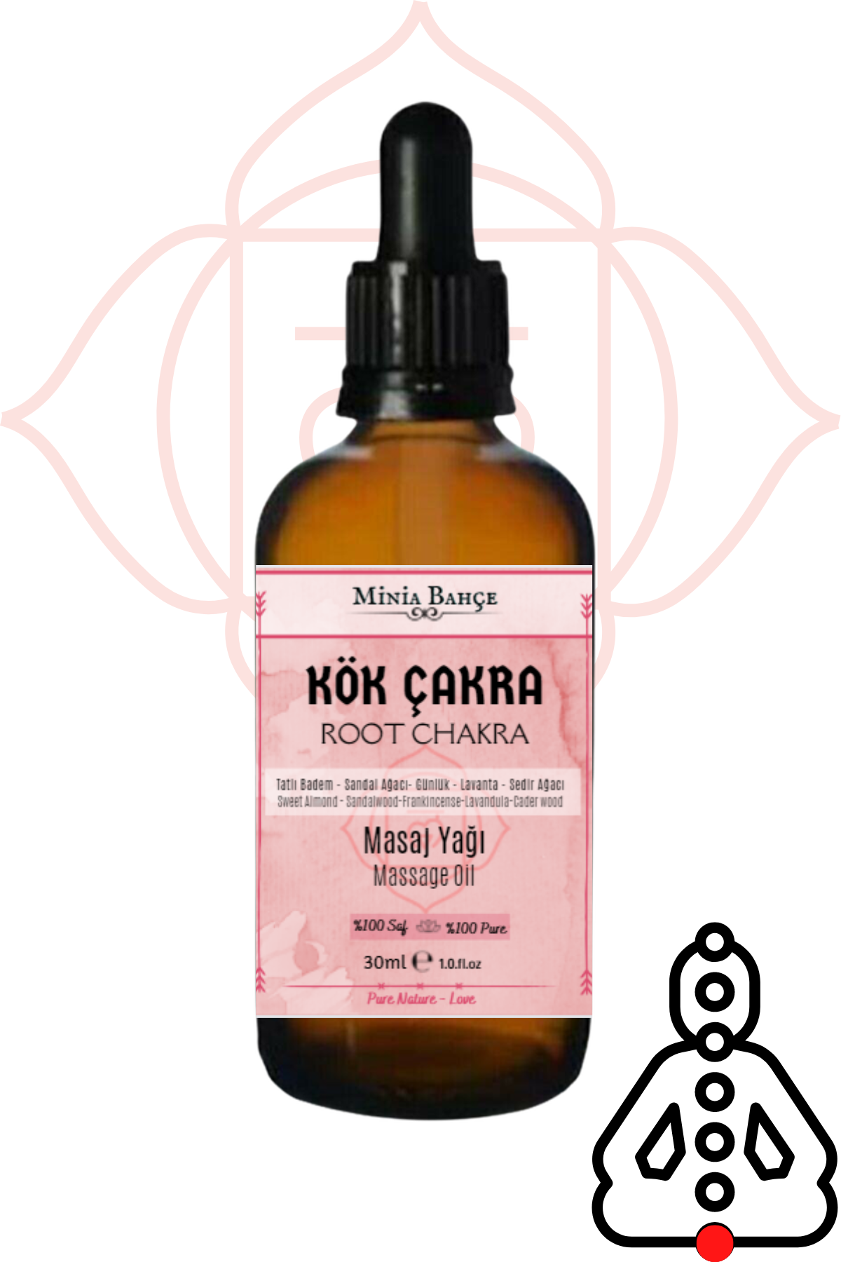 KÖK ÇAKRA MASAJ YAĞI  -   ROOT  CHAKRA MASSAGE OIL- 30ML