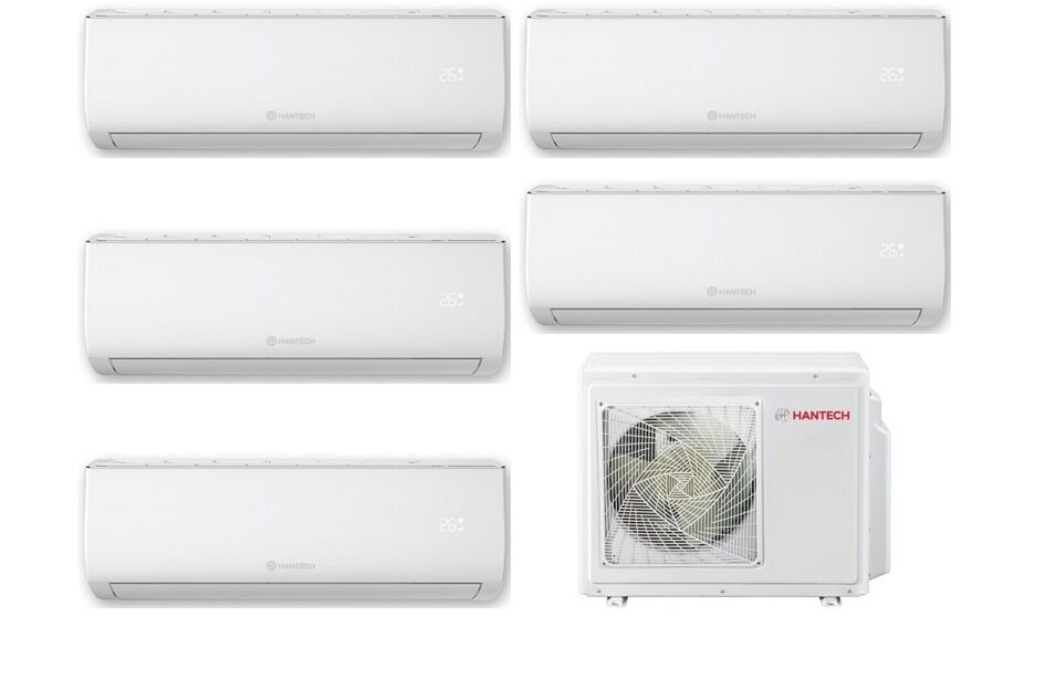 Hantech Multi Split İnverter Klima 42000 Btu 1 Dış +5 İç 9000+9000+9000+9000+9000 Btu