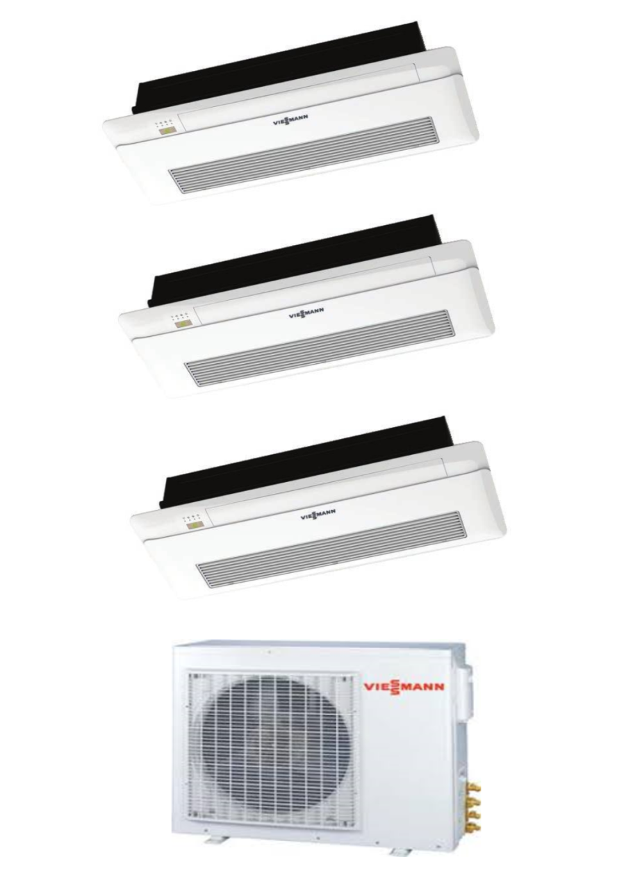 Viessmann Vitoclima Multi Tek Yön Kaset 12+12+12 İç 28 Dış