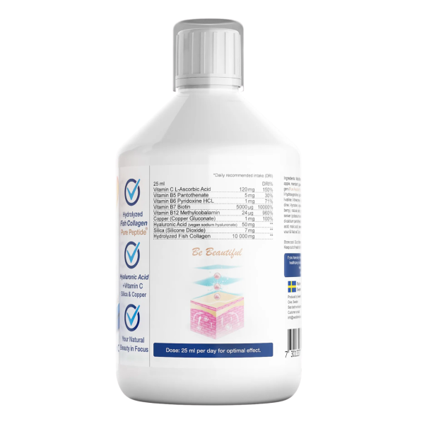 Collagen Pure Peptide 10 000 mg (Balık) – Tip I & Tip III-  Sıvı Form - 500 ml - 2 Adet