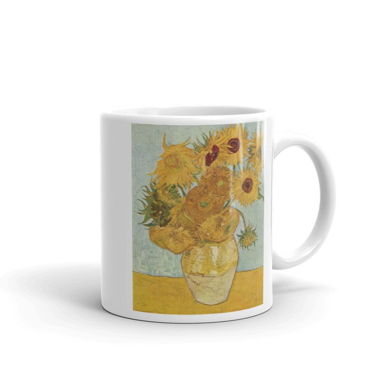 Sunflowers Van Gogh Baskılı Tasarım Kupa
