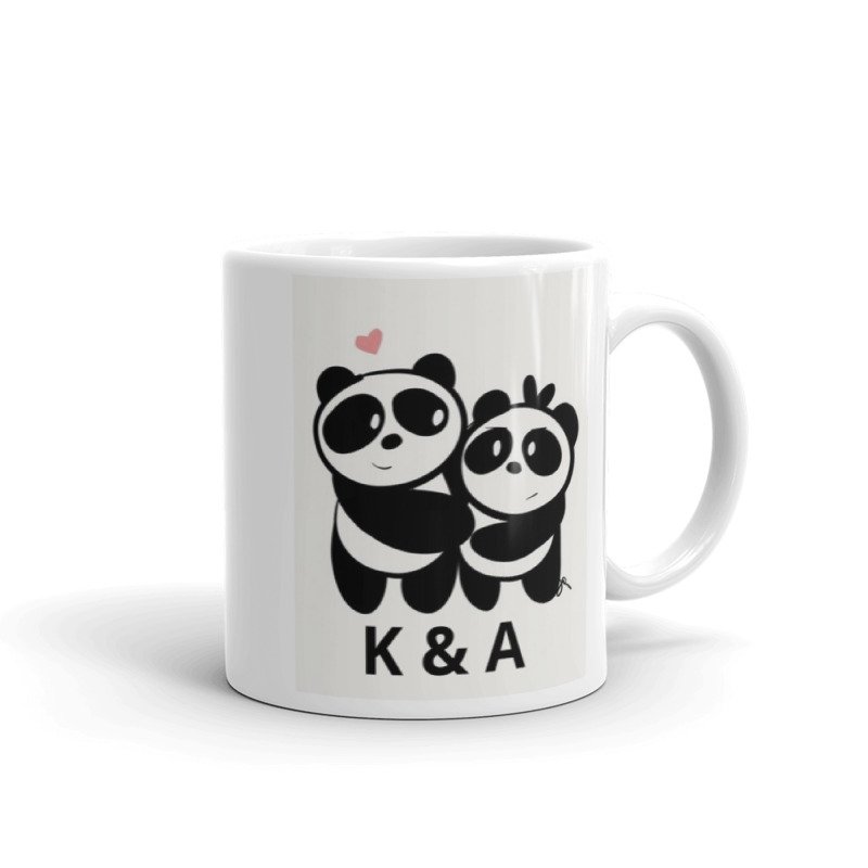 Kişiye Özel Yazılı Aşıklar Tasarım Panda Kupa