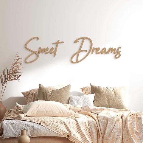 Sweet Dreams Tatlı Rüyalar Ahşap Tasarım Duvar Dekor