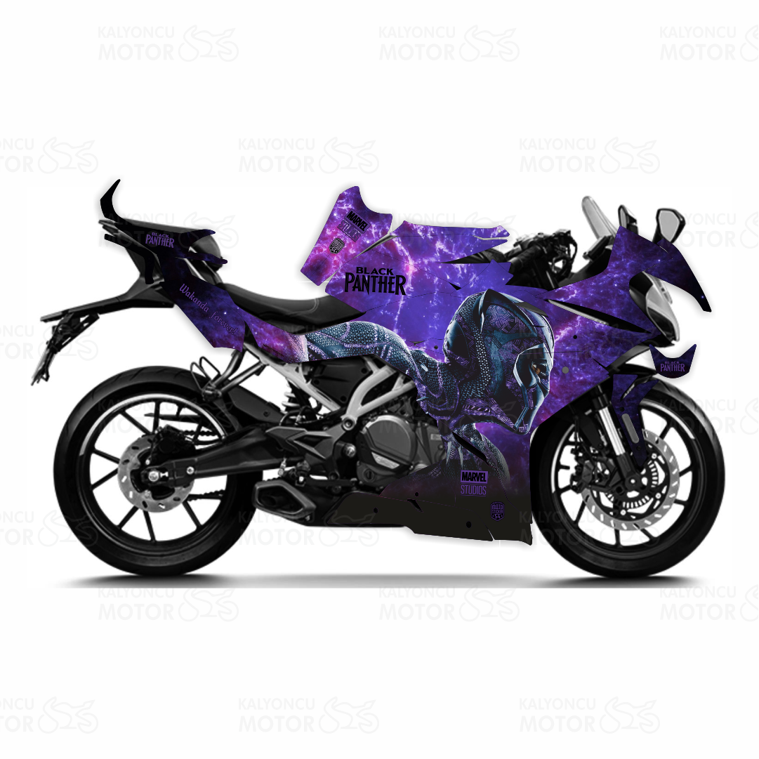 CF Moto 250 SR Black Panther Sticker Set- Kaplama