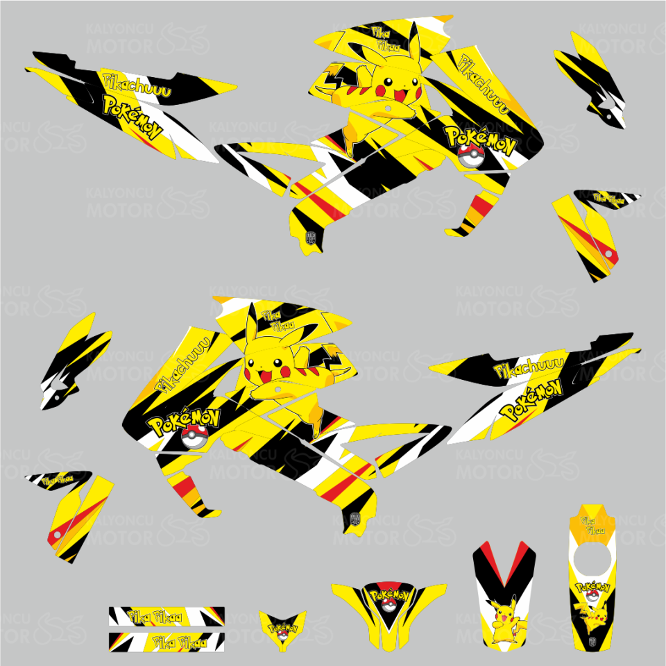 Bajaj Pulsar NS200 Pikachu Design Sarı Siyah