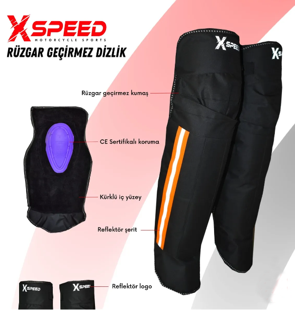 X-Speed Soğuk Engelleyici Dizlik Neon Şeritli