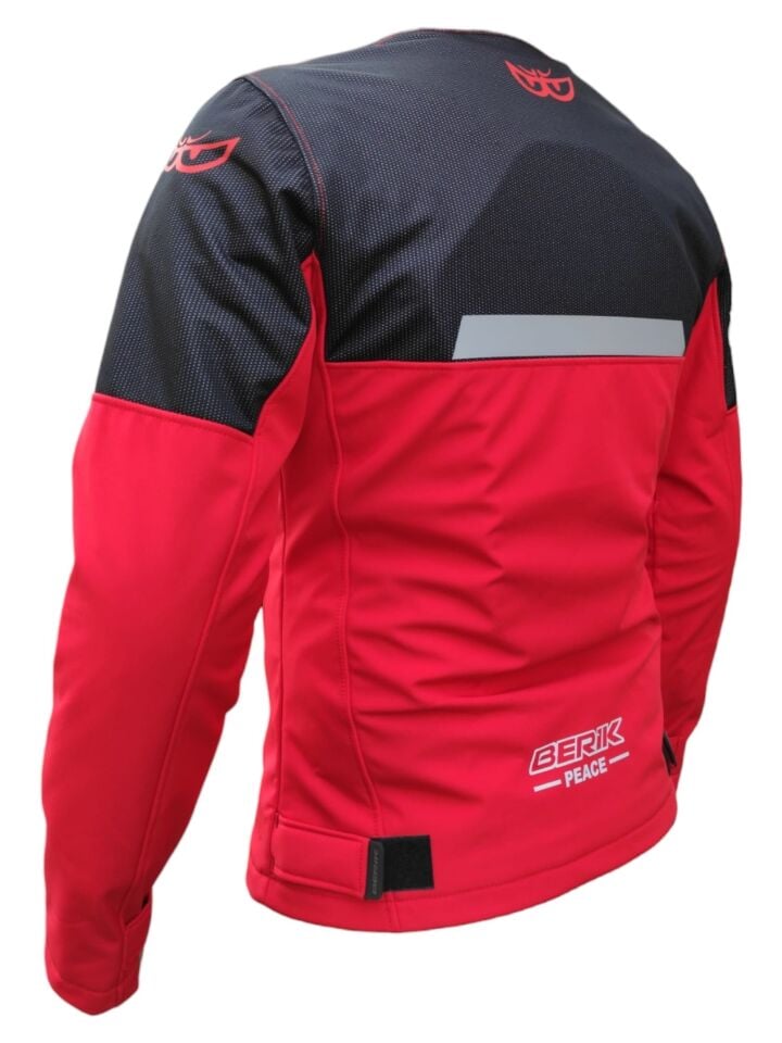 Berik Peace Kırmızı Softshell Kışlık Motosiklet Montu