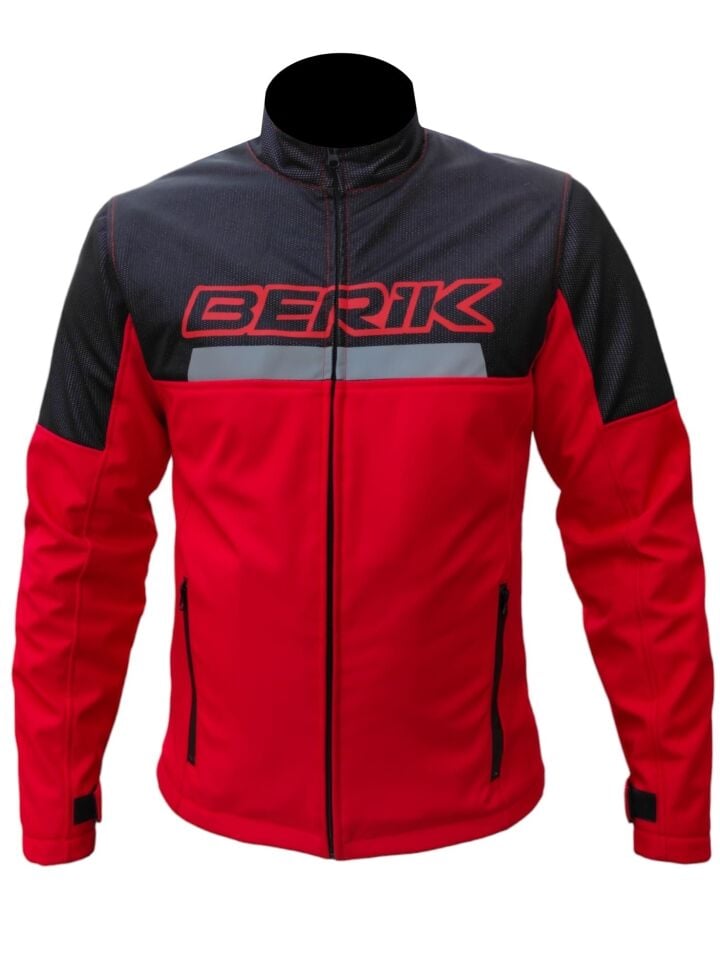 Berik Peace Kırmızı Softshell Kışlık Motosiklet Montu