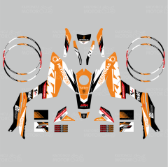 KTM Duke 125 Petronas Design Turuncu Sticker Set