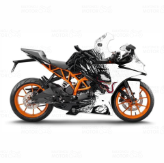 KTM RC 250 Venom Design Sticker Set Turuncu-Siyah-Beyaz (2014-2016)