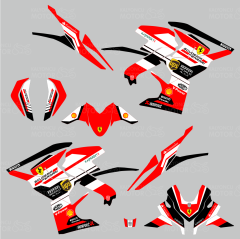 Mondial X-Treme Max 200 i Bull Desing Sticker Set Turuncu