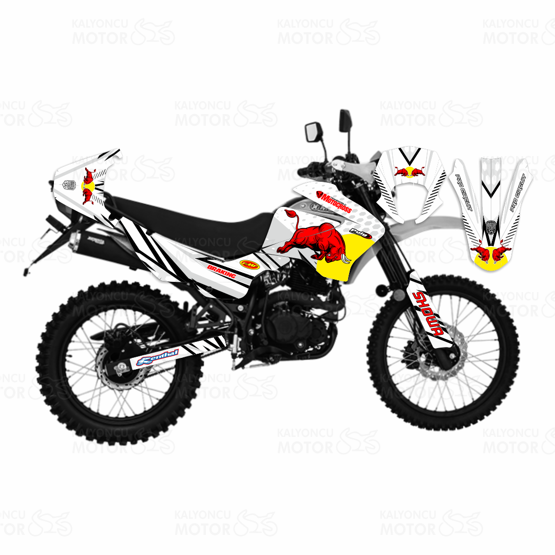 Mondial X-Treme Max 200 i Bull Desing Sticker Set