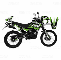 Mondial X-Treme Max 150 Fox Design Sticker Set Yeşil-Beyaz