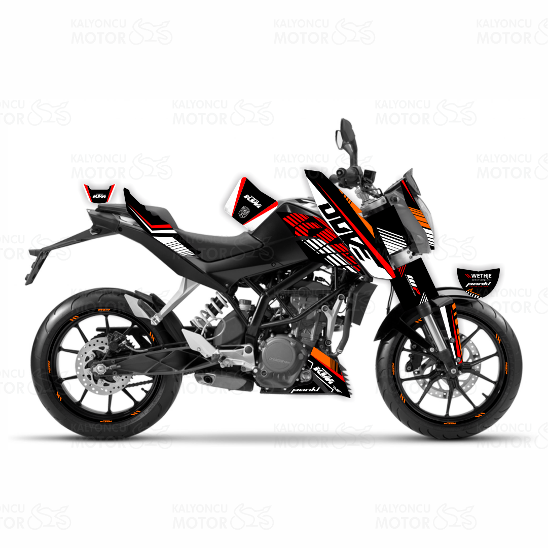 KTM Duke 125 Raceline Design Sticker Set (2011-16)