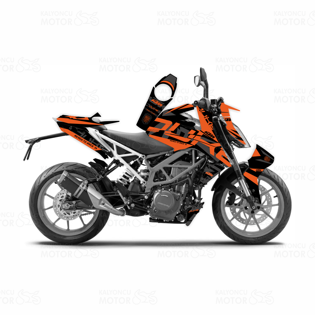 KTM Duke DK001 Design Siyah Turuncu Koyu Gri (2017-2022)