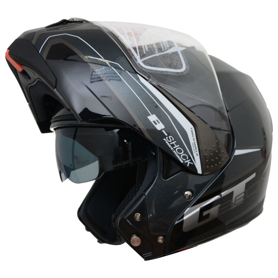 Beon B-700 Çene Açılır Motosiklet Kaskı Gri Siyah - XL