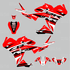 Honda CBR 250 R Eski Kasa RR Lines Design Sticker Set Kırmızı-Siyah-Beyaz