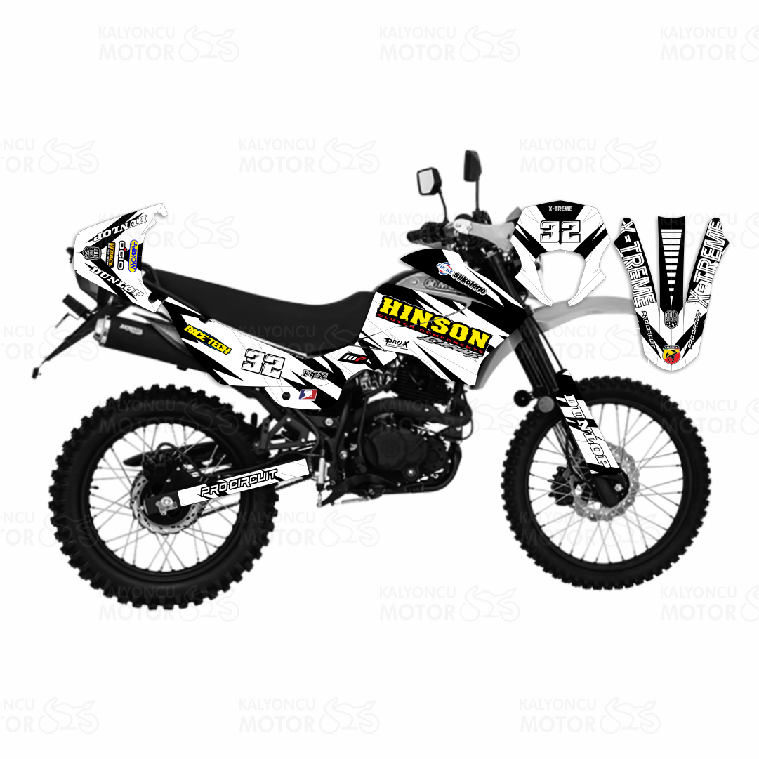 Mondial X-Treme Max 150 Hinson Design Beyaz Sticker Set