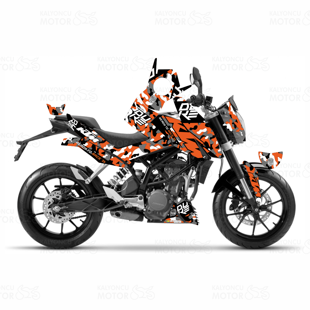 KTM Duke 125 Camouflage Design Sticker Set  (2011-2016)