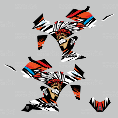 KTM RC 250 Race Stripes Design Sticker Set Turuncu-Siyah-Beyaz (2014-2016)