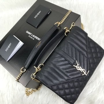 Yves Saint Laurent (YSL) Medium College Bag Caviar  hakiki havyar deri