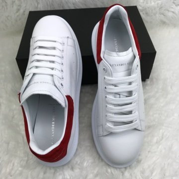 ALEXANDER McQueen %HAKİKİ DERİ BAYAN SNEAKER BEYAZ KIRMIZI