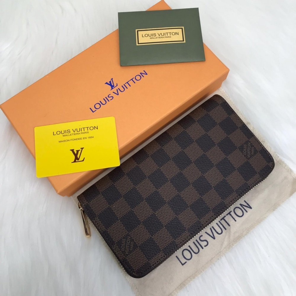 LOUIS VUITTON ZİPPY CÜZDAN HAKİKİ DERİ DAMİER