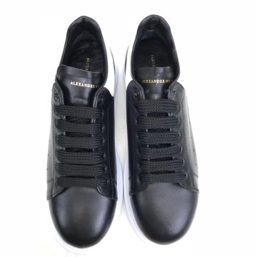 ALEXANDER McQueen %HAKİKİ DERİ ERKEK SNEAKER SİYAH BEYAZ