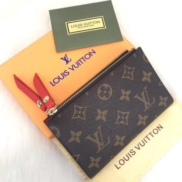 LOUIS VUITTON ADELE %100  HAKIKI DERI CÜZDAN PEMBE