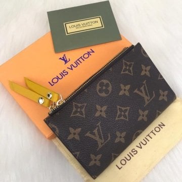 LOUIS VUITTON ADELE %100 HAKIKI DERI CÜZDAN SARI