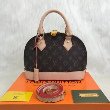 Louis vuitton mini MONOGRAM CANVAS ALMA %100 HAKIKI VEJITAL DERI