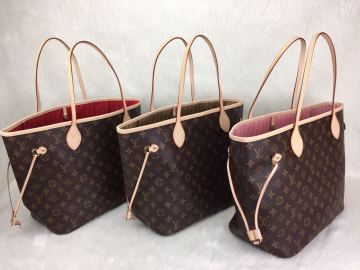 LOUIS VUITTON MONOGRAM CANVAS NEVERFULL MM VEJITAL DERI ORTA BOY