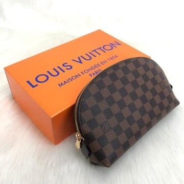 LOUIS VUITTON COSMETİC POUCH PORTFOY BÜYÜK BOY %100 hakiki vejital deri