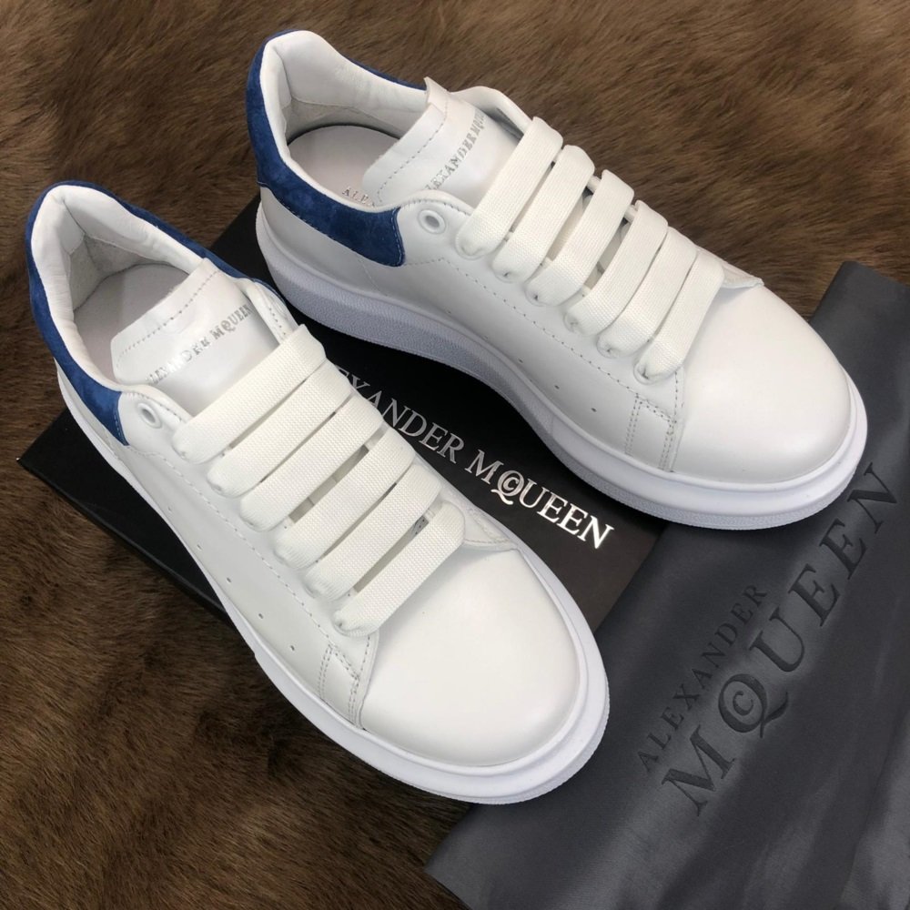 ALEXANDER McQueen %HAKİKİ DERİ  SNEAKER BEYAZ KOT MAVİ