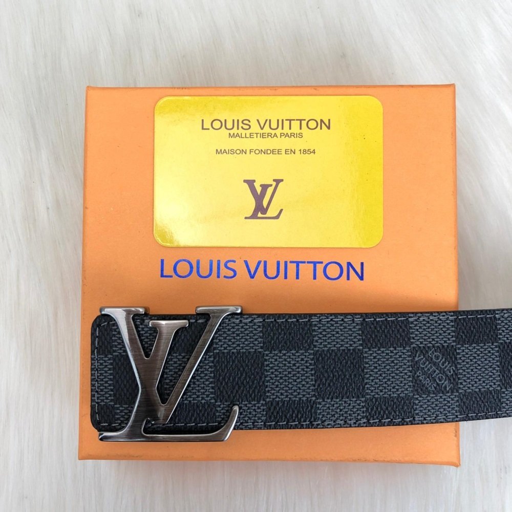 LOUIS VUITTON DAMİER GRAPHİTE KEMER %100 HAKIKI DERI SİYAH