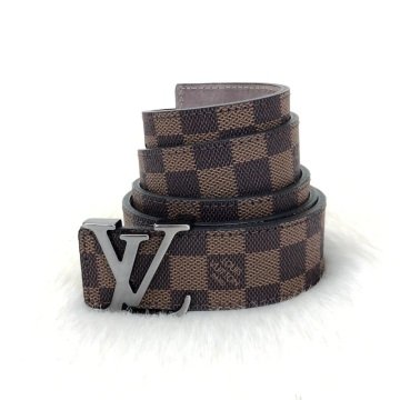 LOUIS VUITTON DAMİER GRAPHİTE KEMER %100 HAKIKI DERI KAHVERENGİ